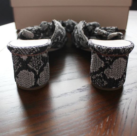 Loeffler Randall Emilia Sand Snake Knot Bow Mules - Picture 8 of 9